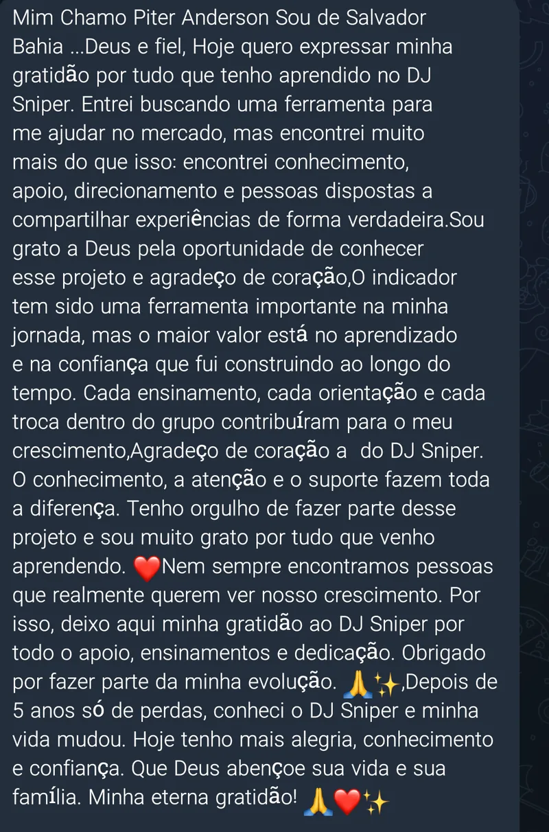 Depoimento Piter Anderson